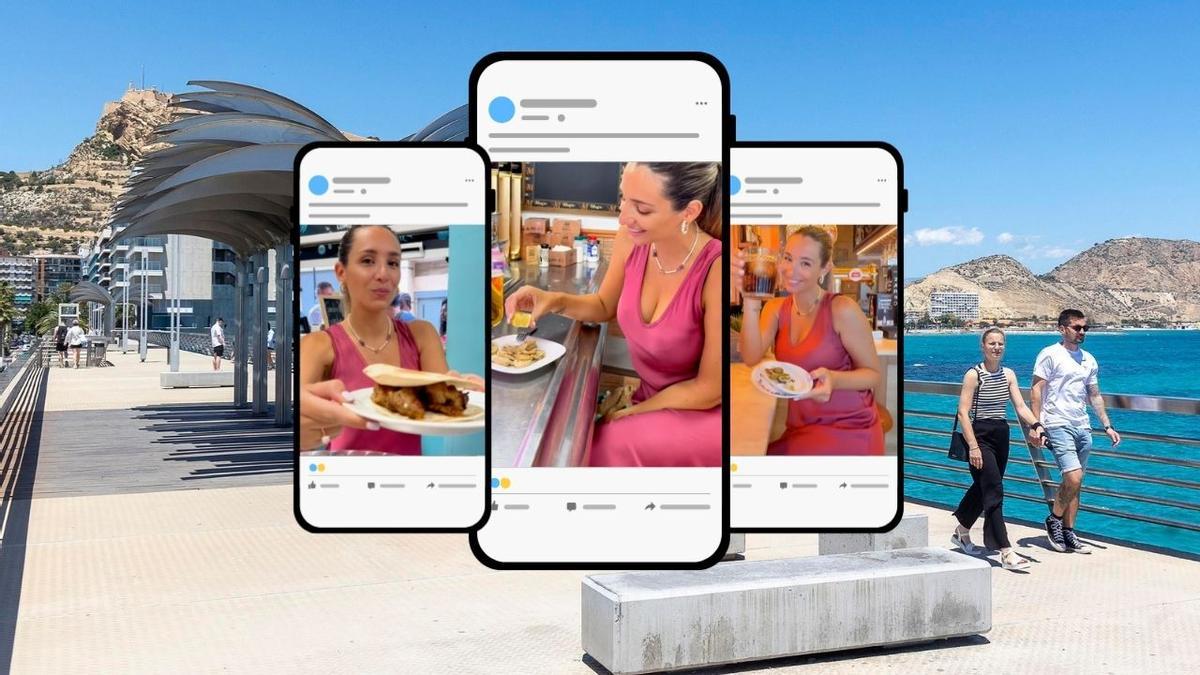 Una influencer de Murcia publica un vídeo en Alicante: "Aquí la comida se vive con sabor"