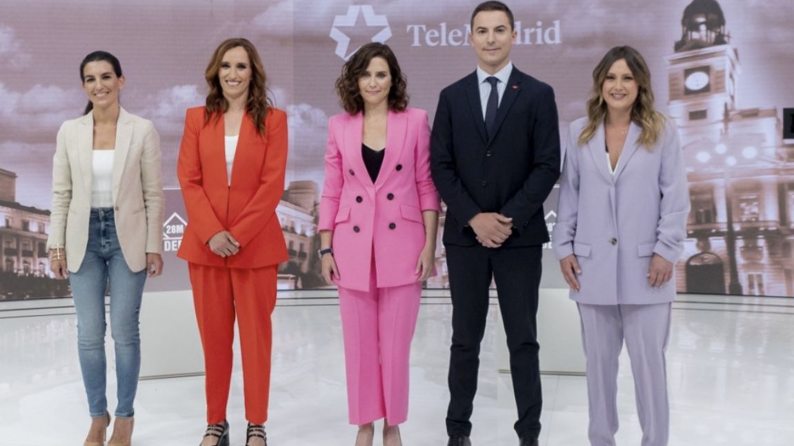 Candidatos a la presidencia de la Comunidad de Madrid en el debate de Telemadrid