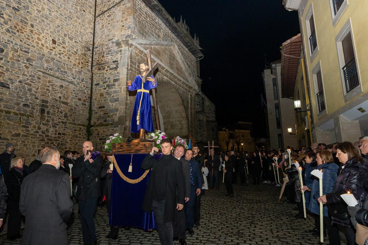Un momento de la procesión del pasado año en Salas.