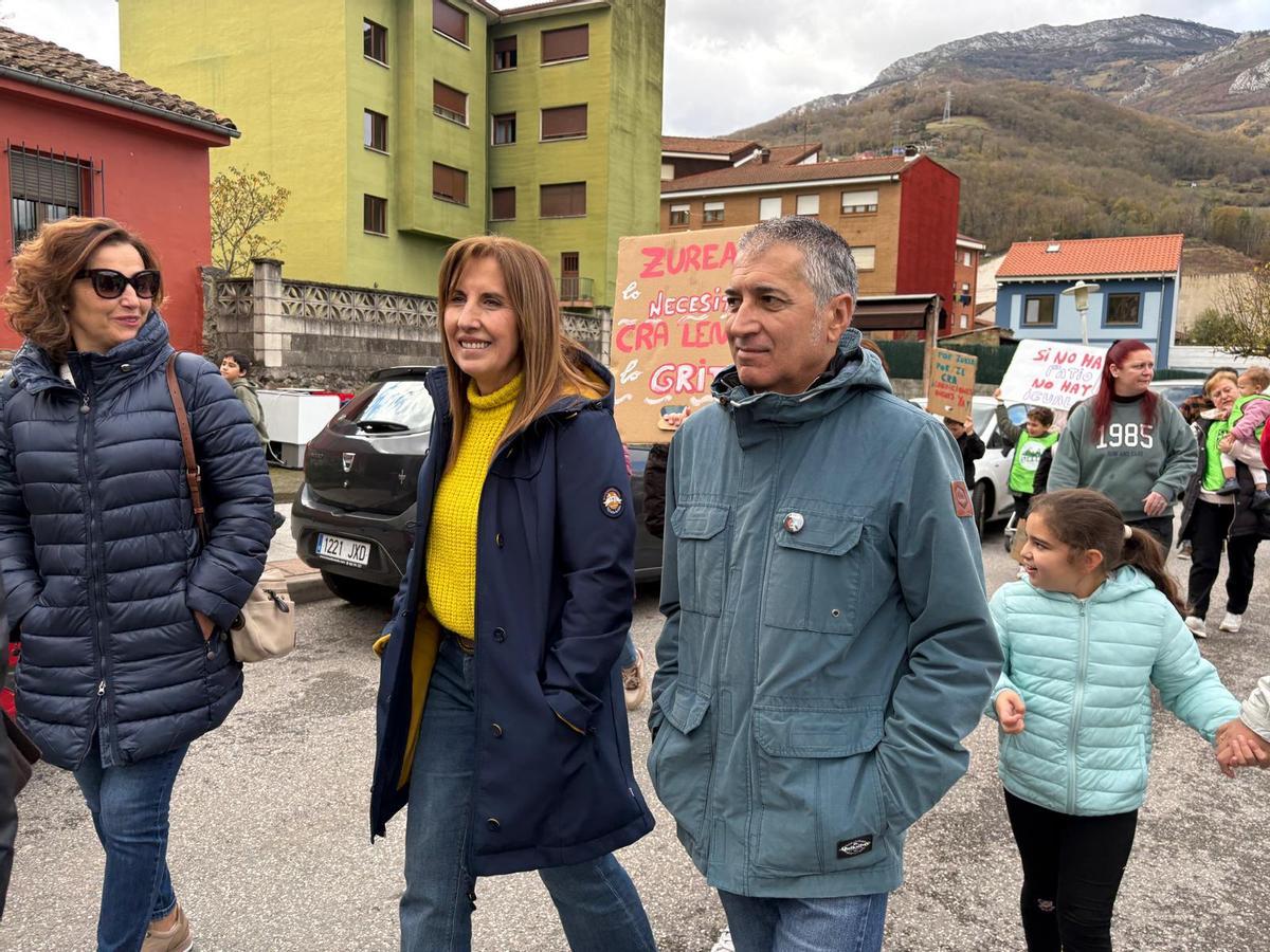 Gelos Álvarez y Xune Elipe en la protesta.