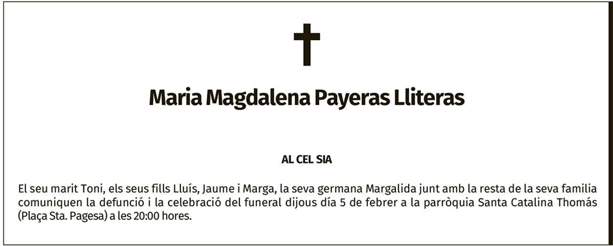 Maria Magdalena Payeras Lliteras