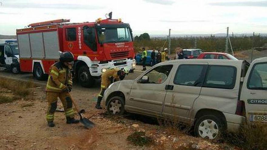 Herido un hombre de 77 años en un accidente en La Almunia