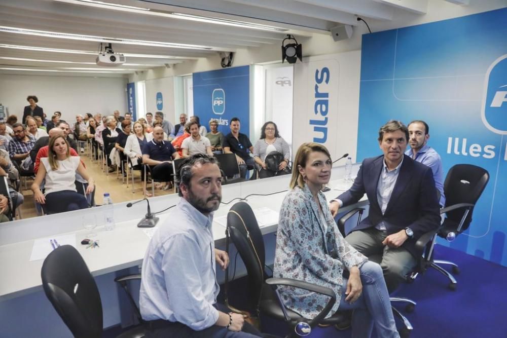 Reunión de la Junta Territorial del PP de Palma y comparecencia de Mateo Isern para explicar las razones de su renuncia al acta de regidor