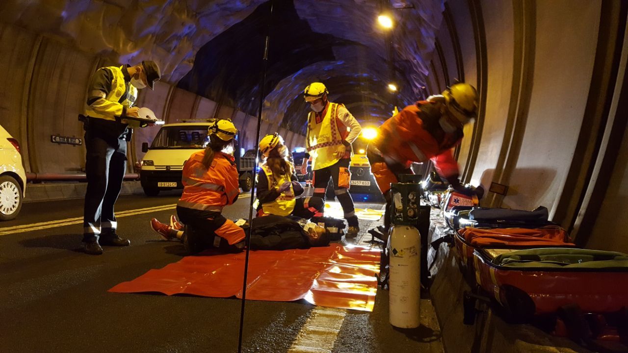 Cierran el túnel de Sóller por un simulacro de accidente