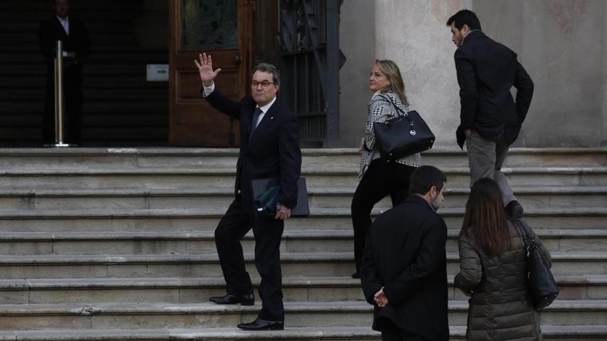 El 'expresident' Artur Mas llega, este viernes, al TSJC.