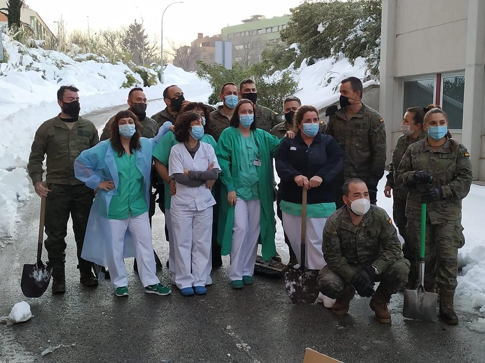 La Brigada "Guzmán el Bueno" X en las tareas de apoyo en la provincia de Toledo, tras el temporal Filomena