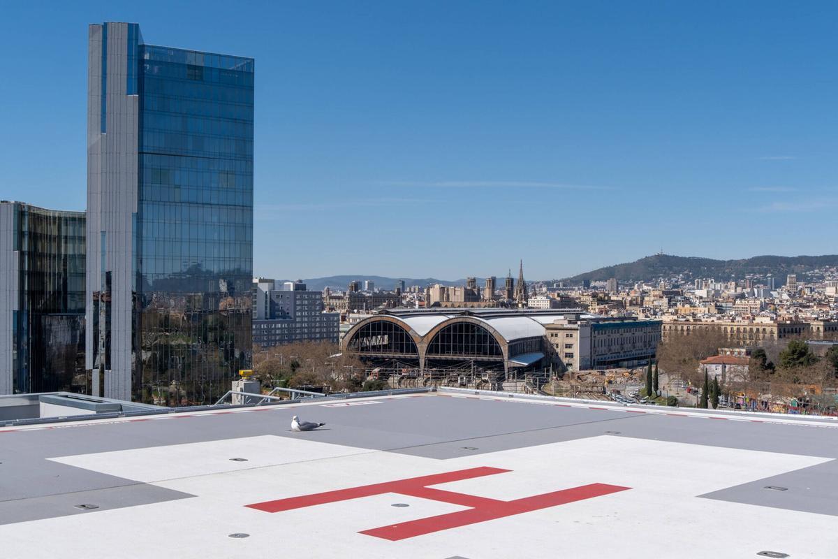 Otra vista del nuevo helipuerto.