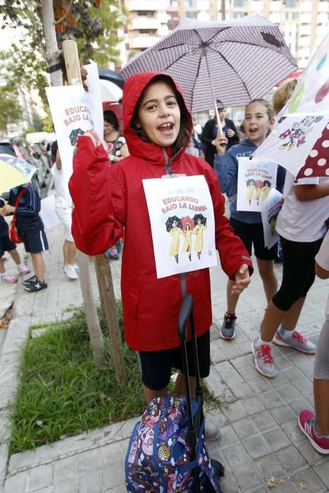 Protestas en el CEIP 103 de Valencia.