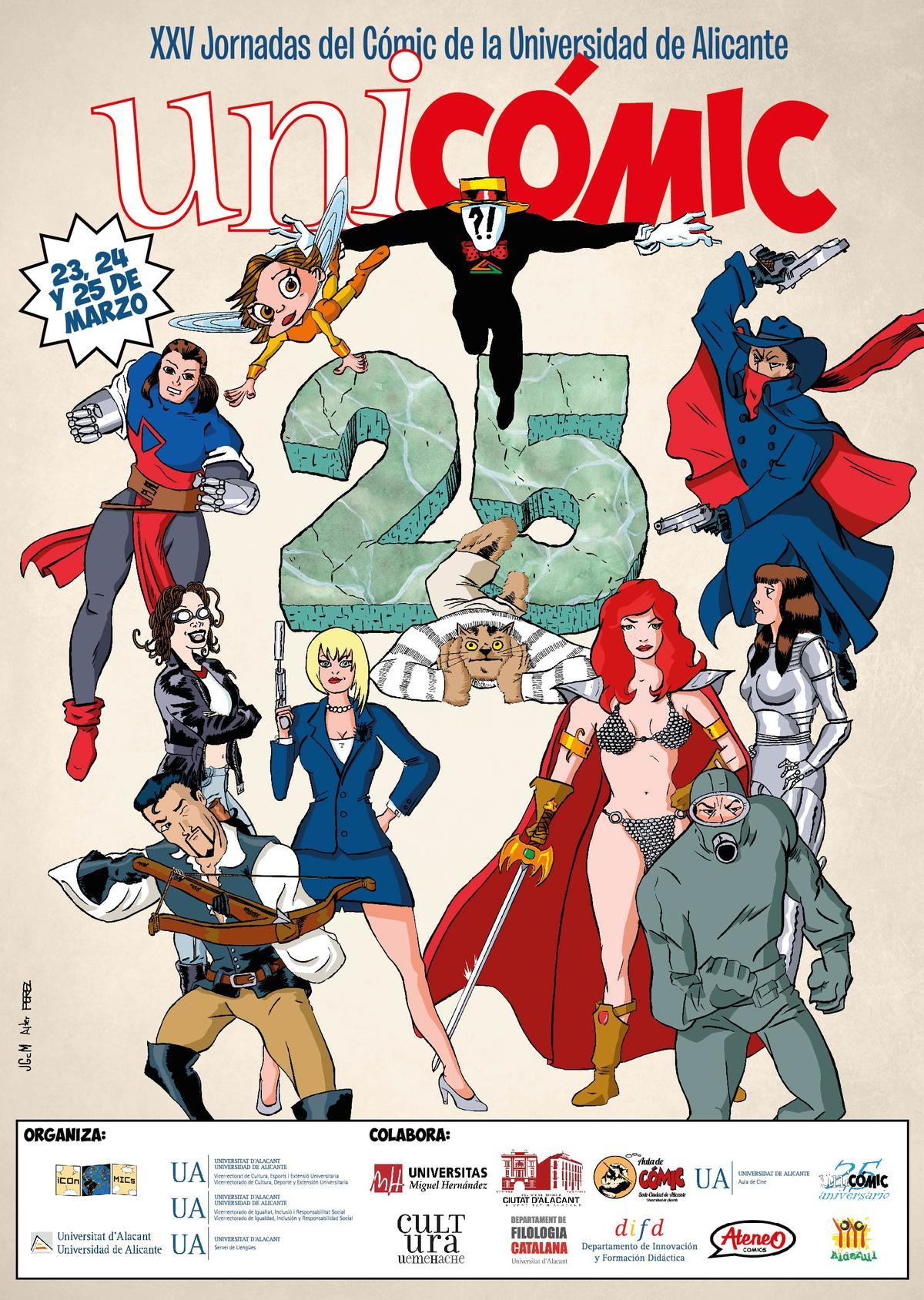Parte del cartel de Unicómic 2023, obra de Javier García-Conde Maestre