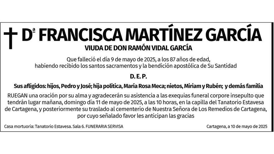 Dª Francisca Martínez García