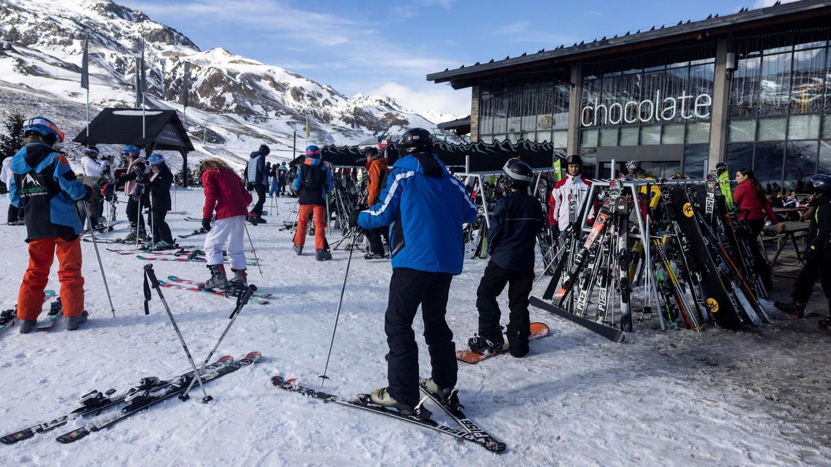 Las pistas de esquí han tenido una gran afluencia de público.