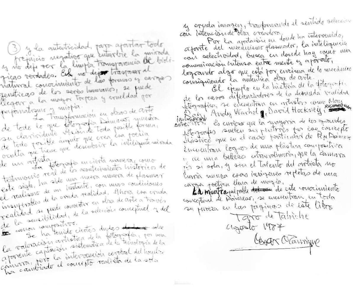 Continuación del prólogo que escribió César Manrique para un libro de Pepe Dámaso que no llegó a publicarse.