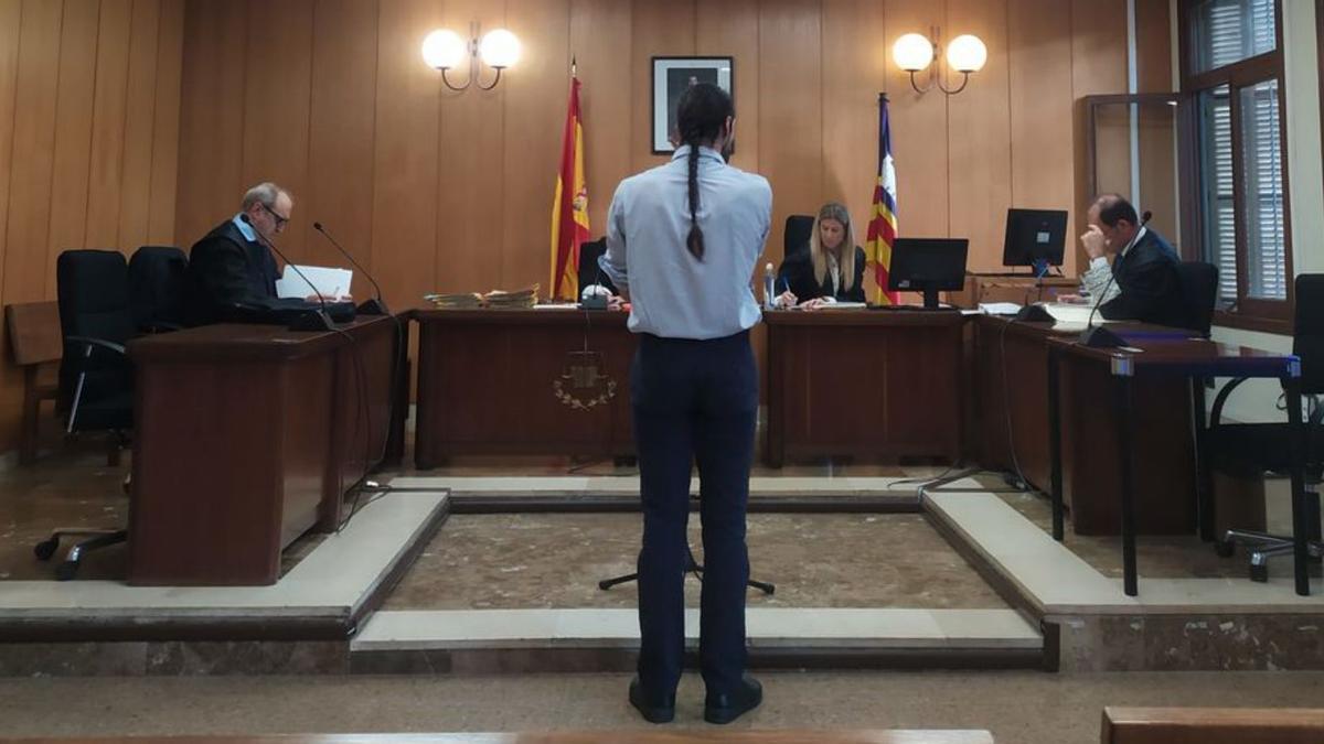 El acusado, ayer durante el juicio en Palma.