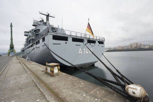Un buque de guerra alemán hace escala en A Coruña