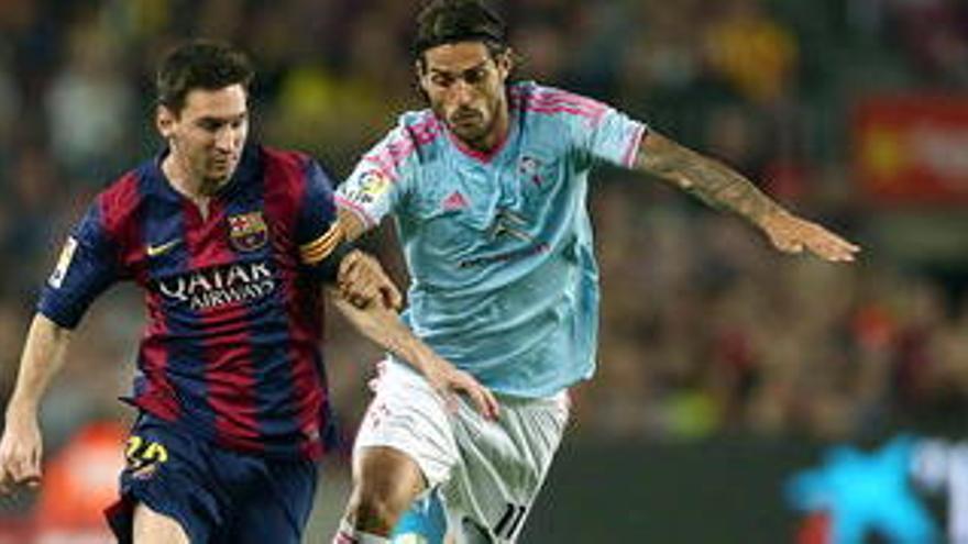 Messi, en el partit contra el Celta