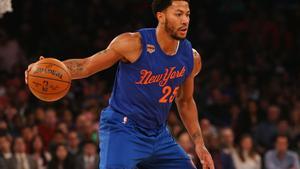 Derrick Rosa no se puso la camiseta de los Knicks porque no acudió al partido.