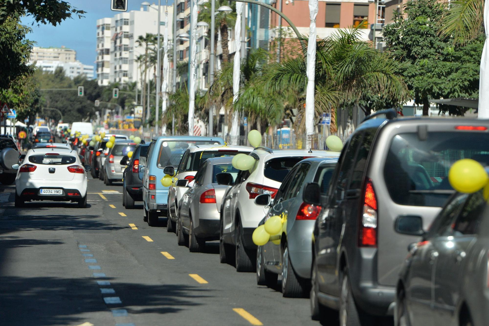 Caravana de interinos en Las Palmas de Gran Canaria