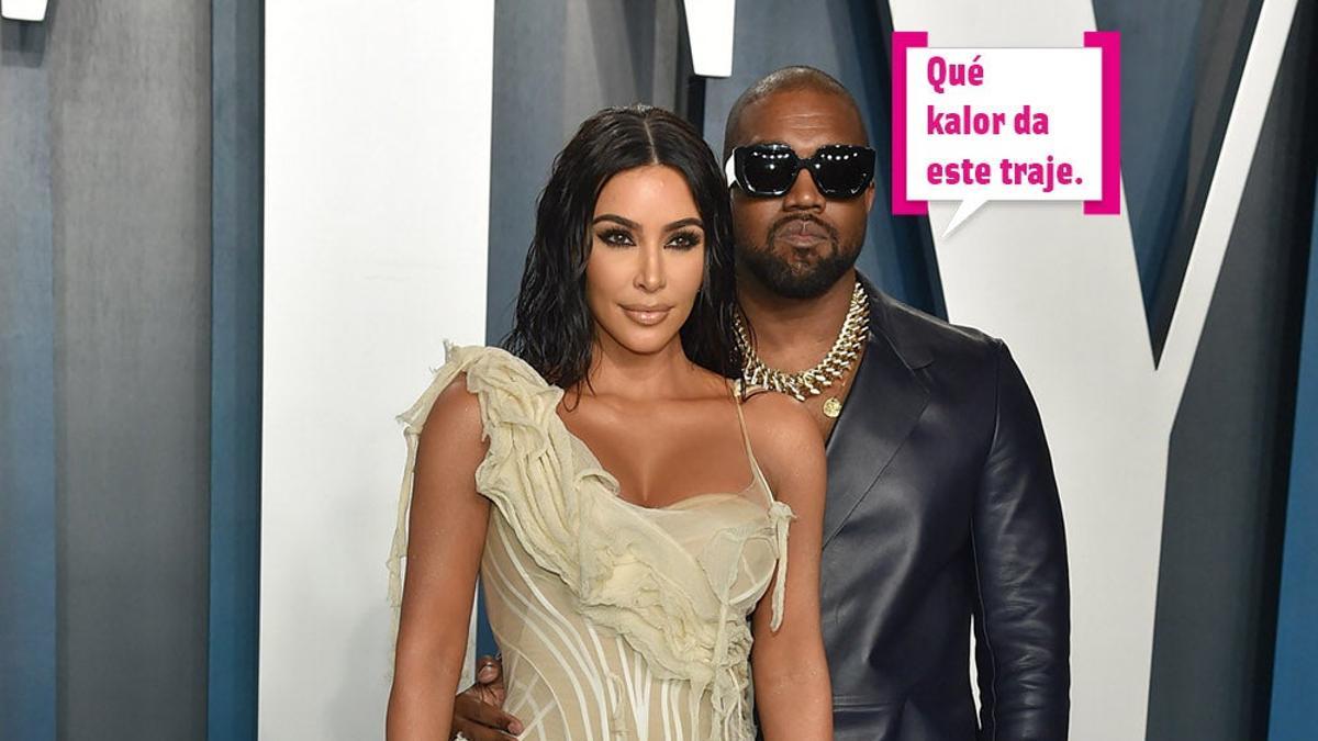 Kim Kardashian y Kanye West en los Oscar 2020