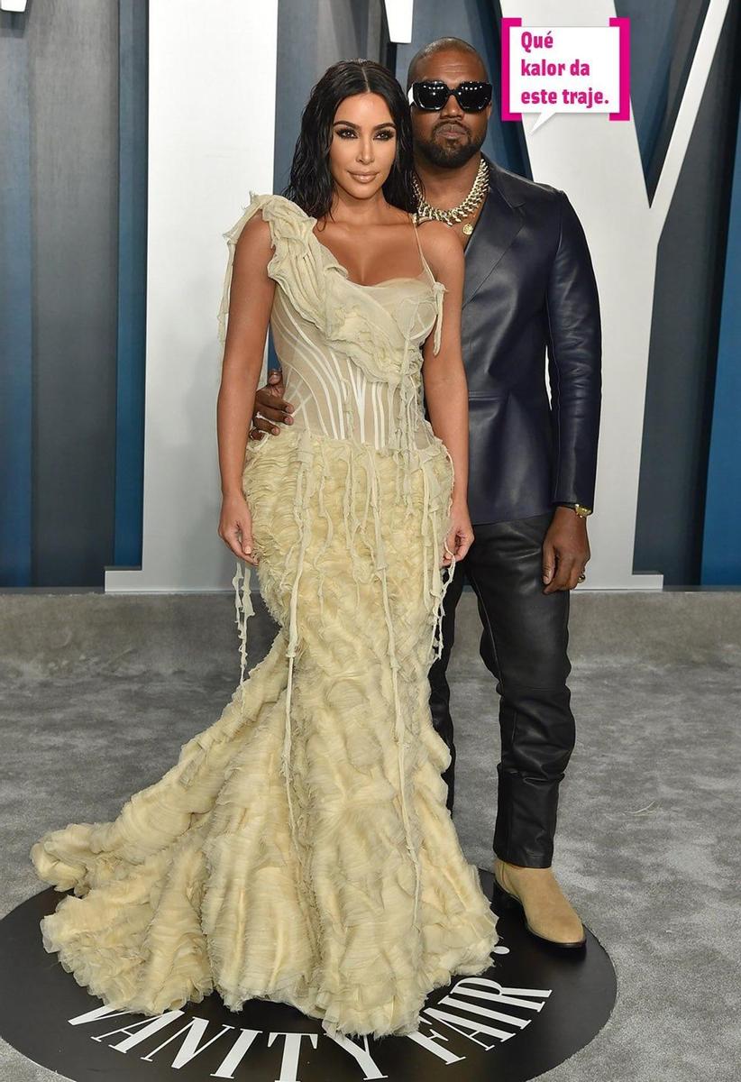 Kim Kardashian y Kanye West en los Oscar 2020