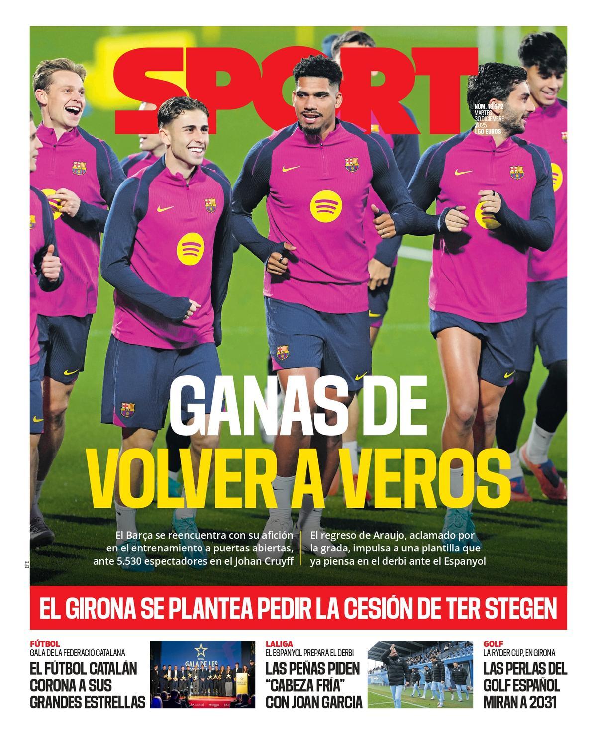 La portada de SPORT de hoy
