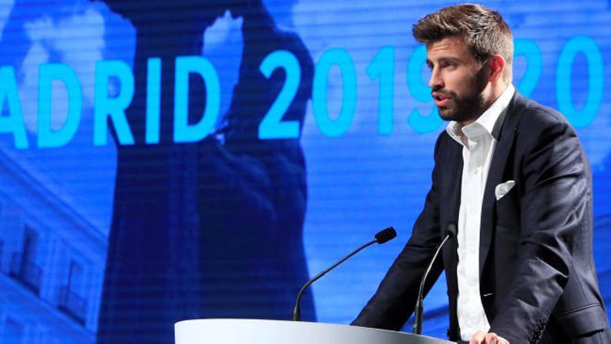 Gerard Piqué, en la presentación de la Copa Davis en Madrid