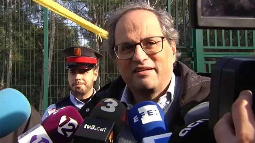 Torra apela a &quot;la paz, el diálogo y la no violencia&quot; tras visitar a Forcadell en la cárcel