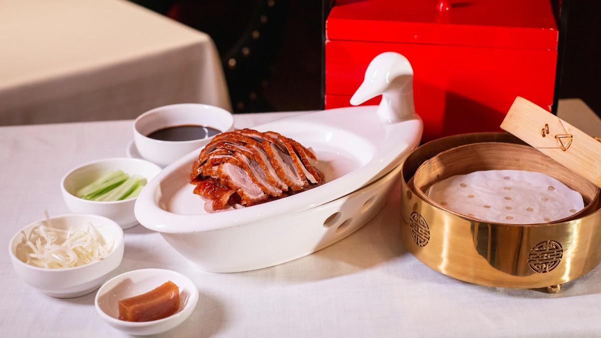 El pato imperial Beijing de China Crown.