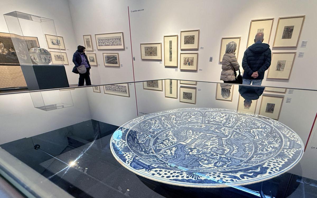 Diversos momentos da exposición que se está a celebrar no Museo do Mar