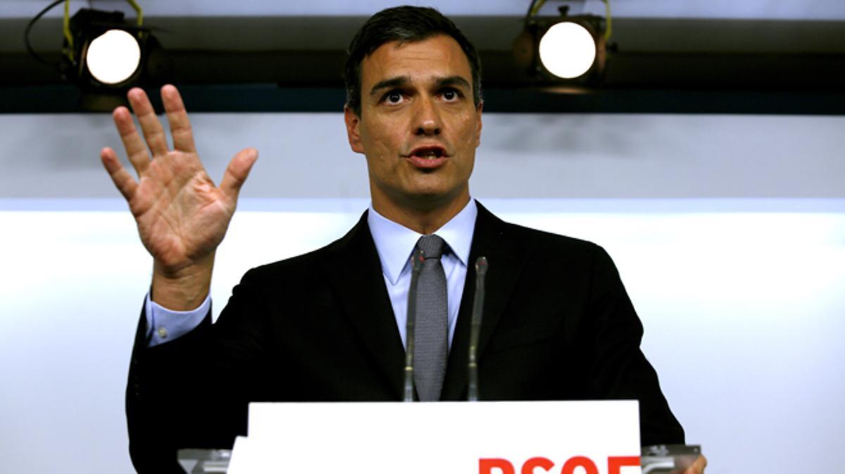 S’han acabat els greuges, els fronts, els monòlegs i l’encreuament de retrets, ha afegit el líder del PSOE.