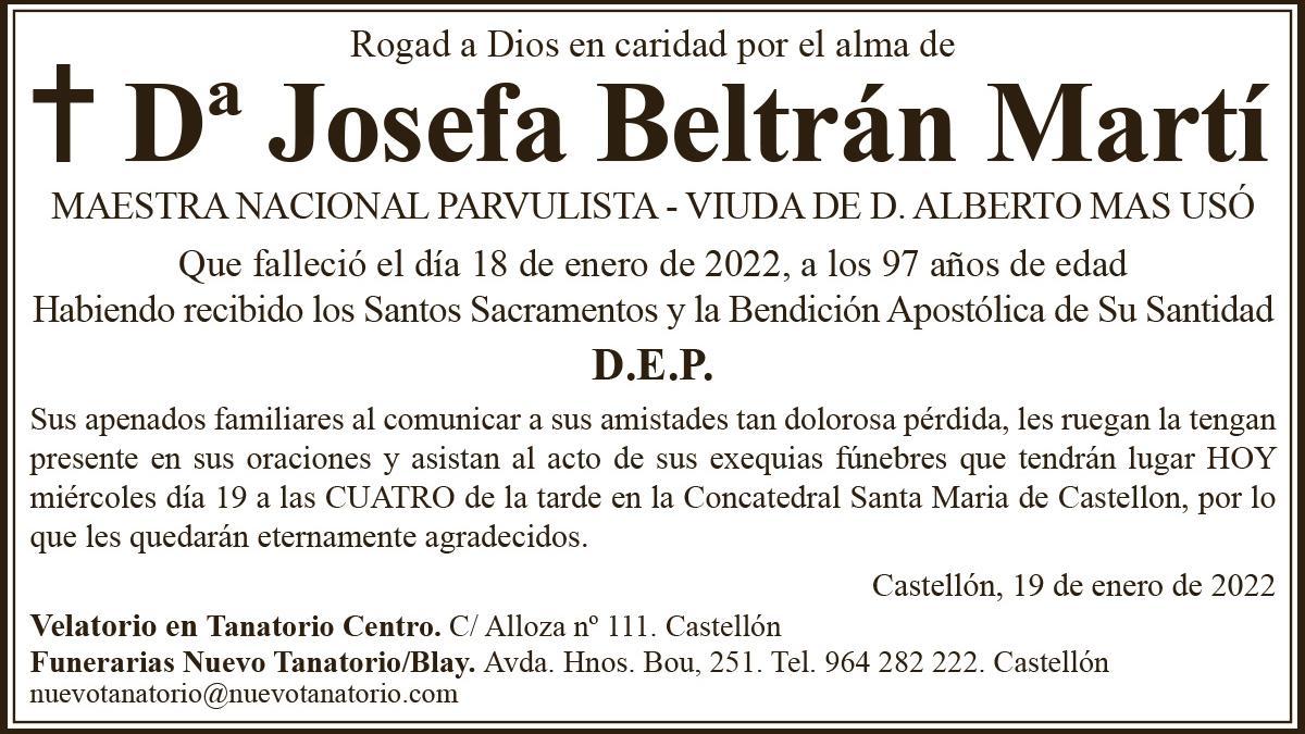 Dª Josefa Beltrán Martí