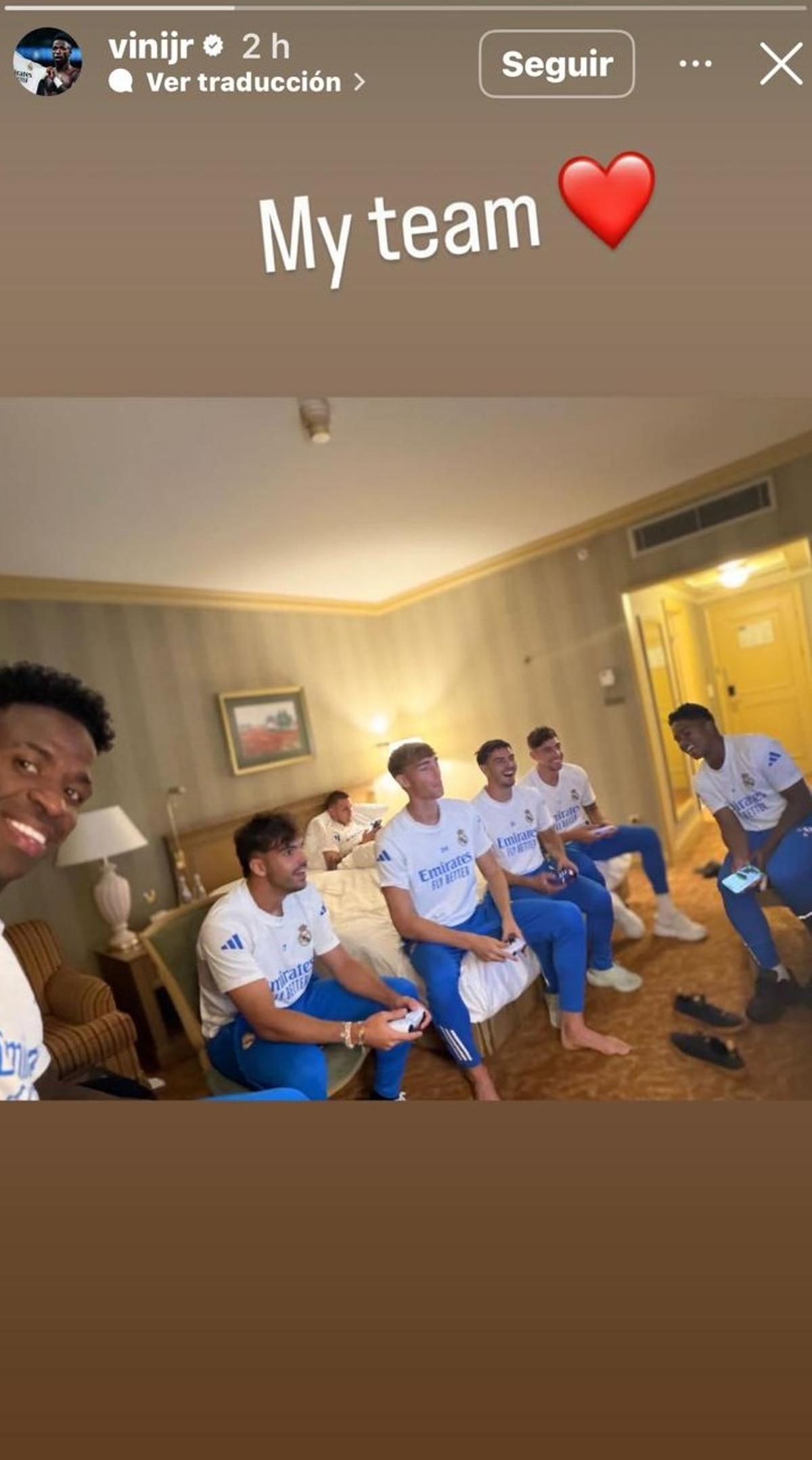 Vinicius, en Instagram