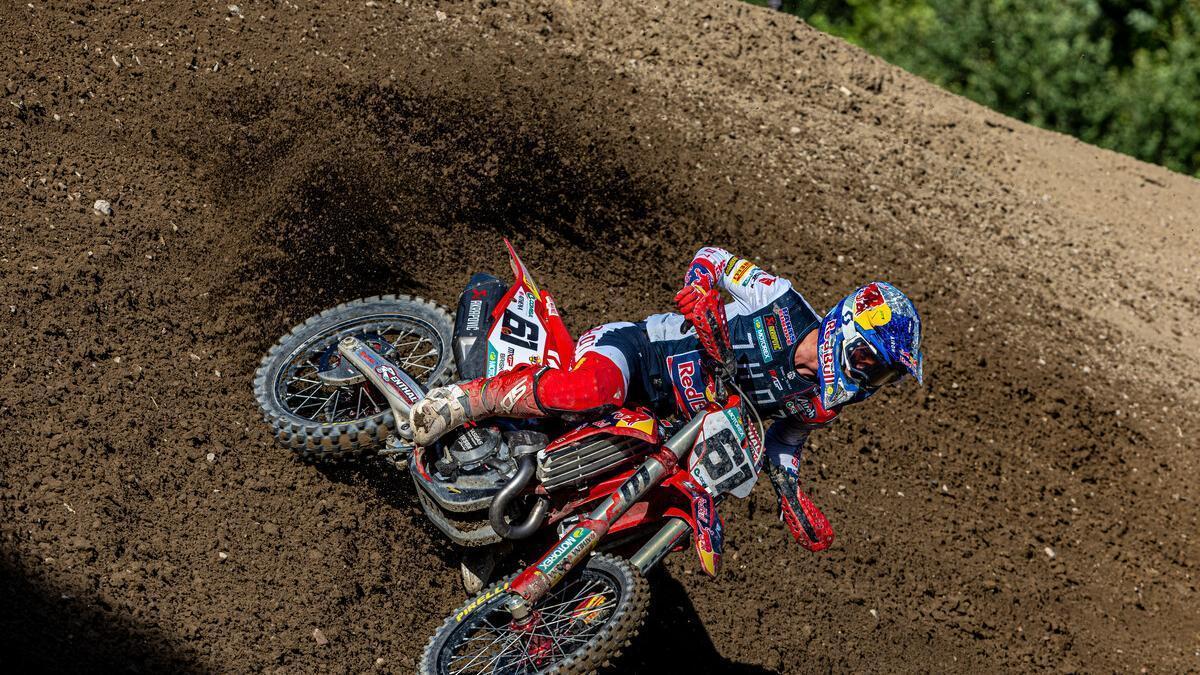 Jorge Prado, durante una de las mangas del Gran Premio de Suecia.