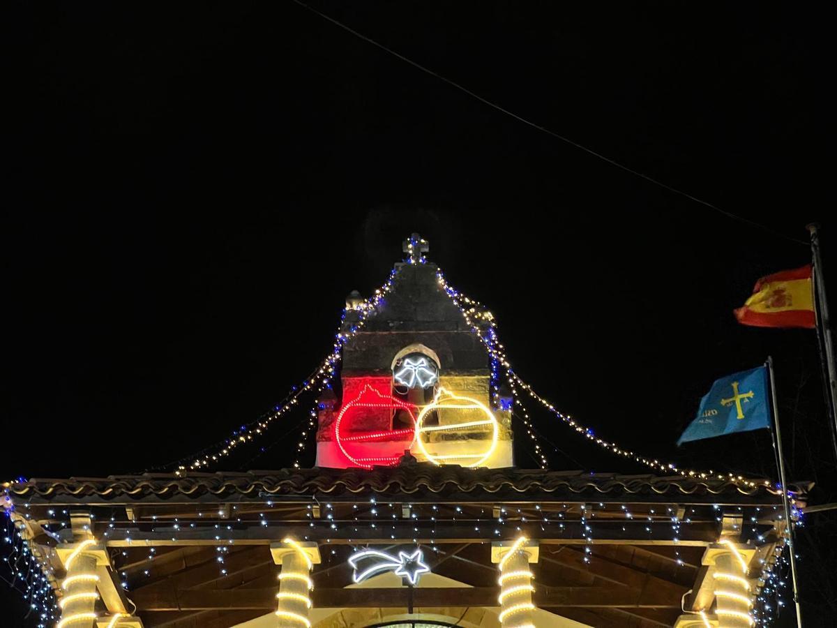 Un detalle de la decoración de la capilla.