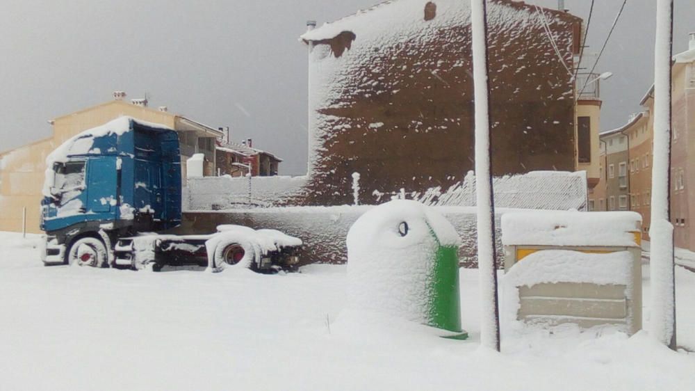 La nieve cubre Vilafranca.