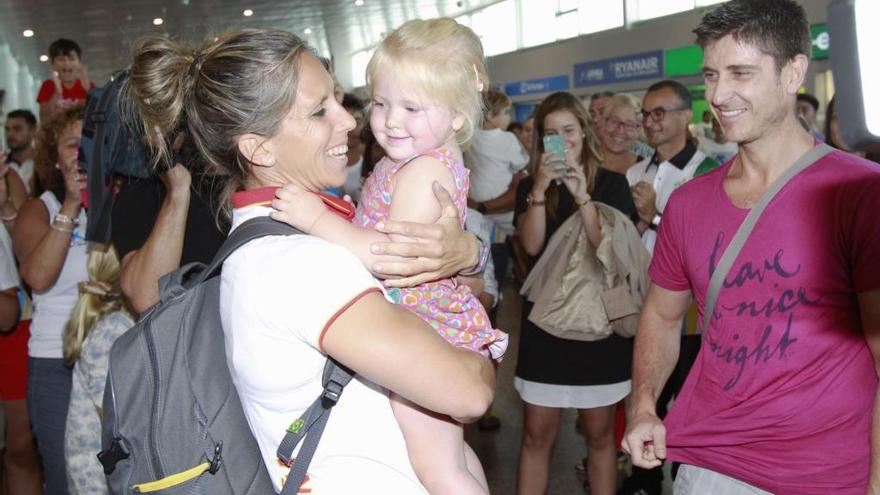 Portela, recibida en el aeropuerto tras participar en los Juegos de Río