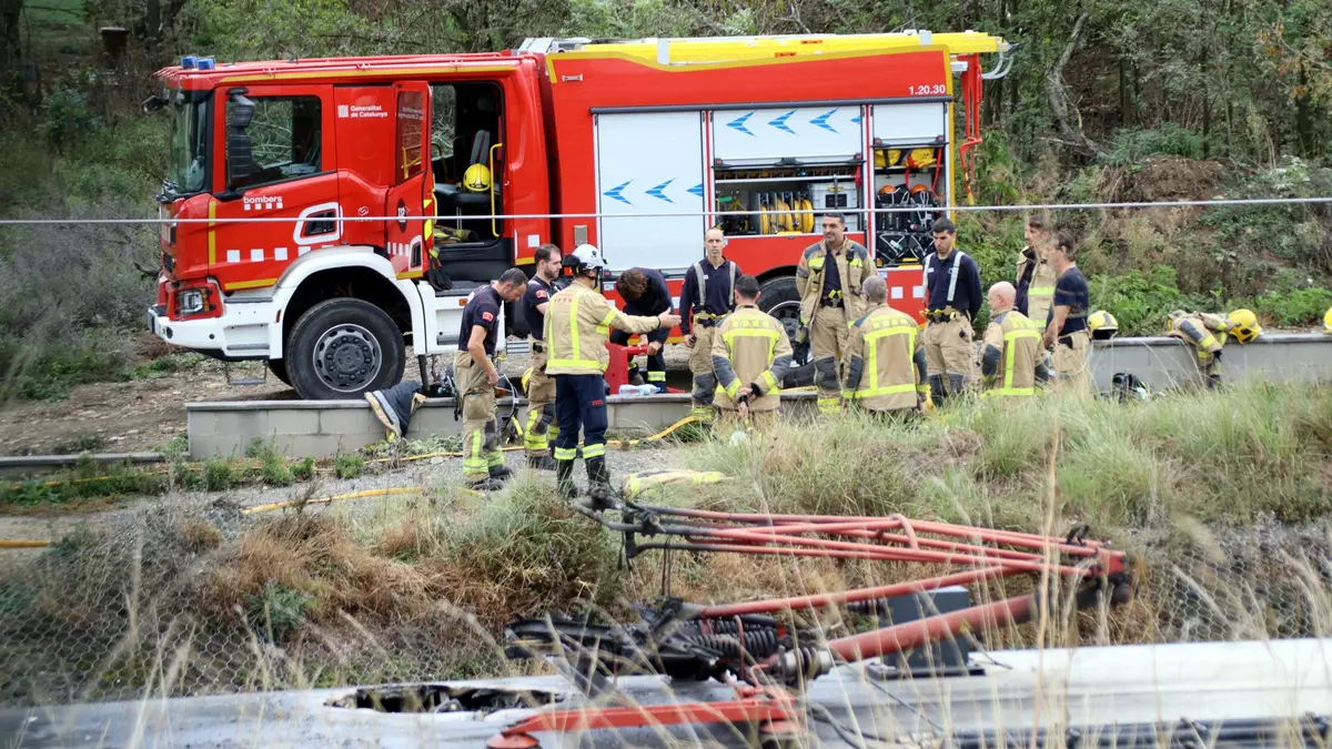 Foc dins d'un tren de l'R3 a causa d'una avaria elèctrica