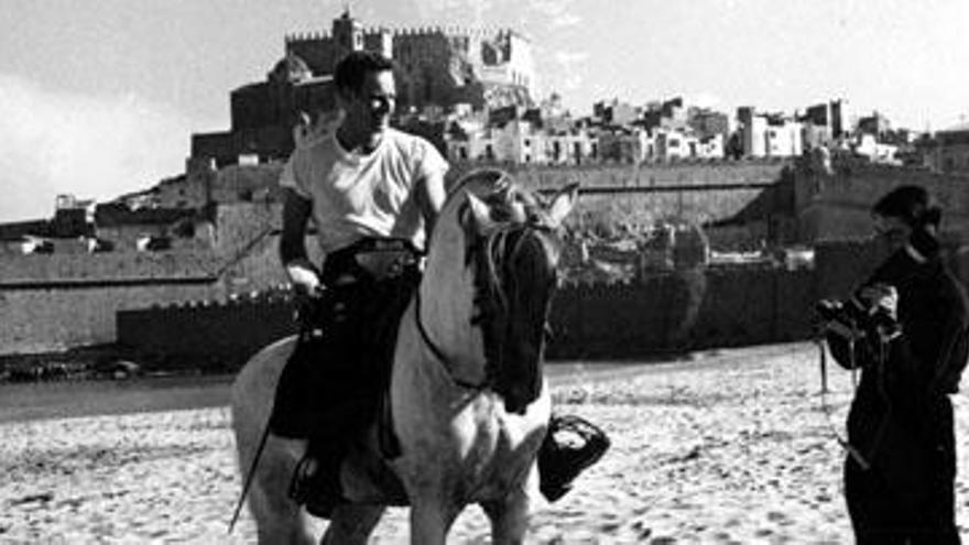 Charlton Heston, en Peñíscola, con «El Cid»