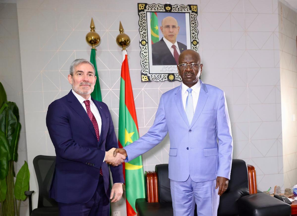 El presidente de Canarias, Fernando Clavijo, en Mauritania