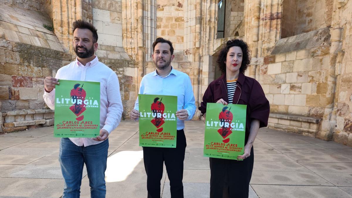 Desde la izquierda, David Gago, Víctor López de la Parte y Eva Santos.