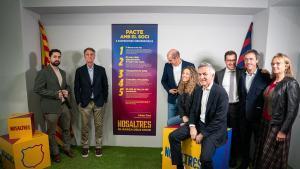 Víctor Font, al frente, con varios componentes de su candidatura