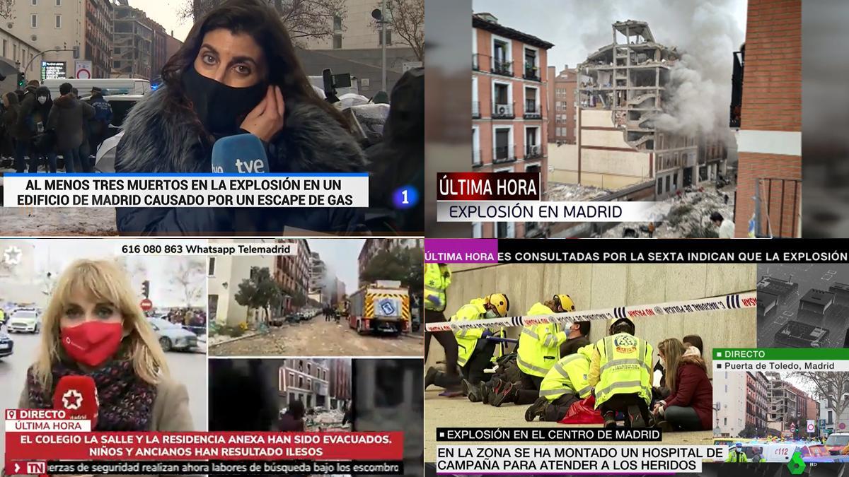 Així han alterat les cadenes la seva programació per informar en directe de l’explosió a Madrid Així han alterat les cadenes la seva programació per informar en directe de l’explosió a Madrid