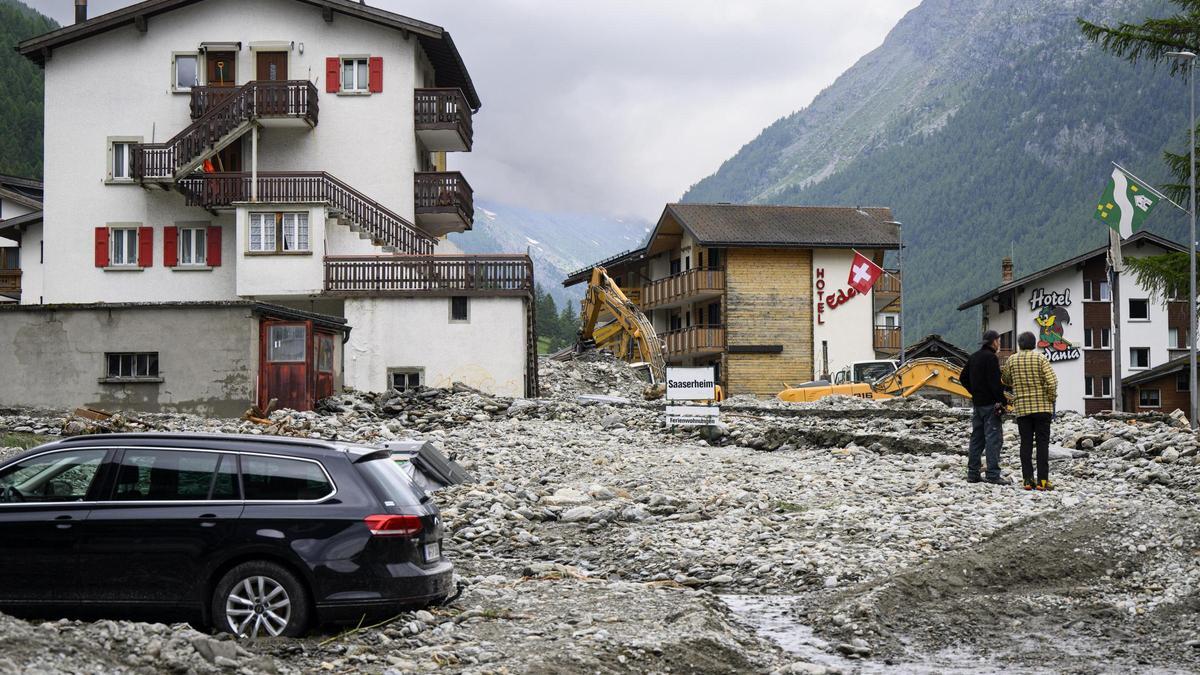 El Ejército suizo se ha desplegado en medio de una situación muy complicada por la persistencia de las lluvias