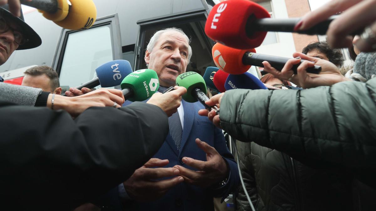 El presidente de la Diputación de Lugo, José Tomé, esta mañana.