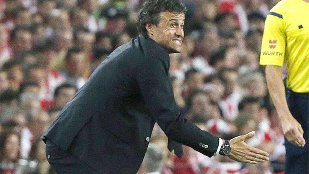 Luis Enrique, durante la final de la Copa del Rey