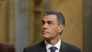 El presidente del Gobierno, Pedro Sánchez, en el Congreso de los Diputados, a 9 de octubre de 2024, en Madrid (España).