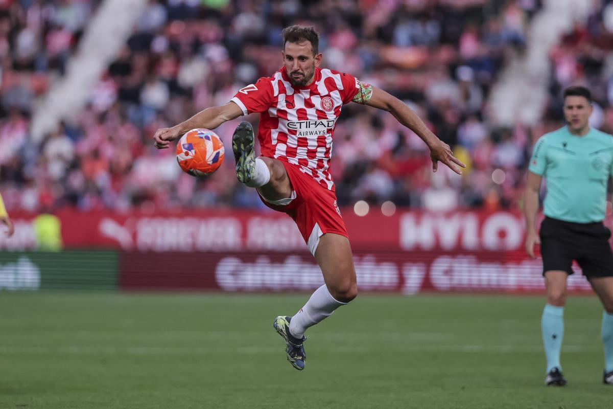 Cristhian Stuani, en el último partido de Montilivi.