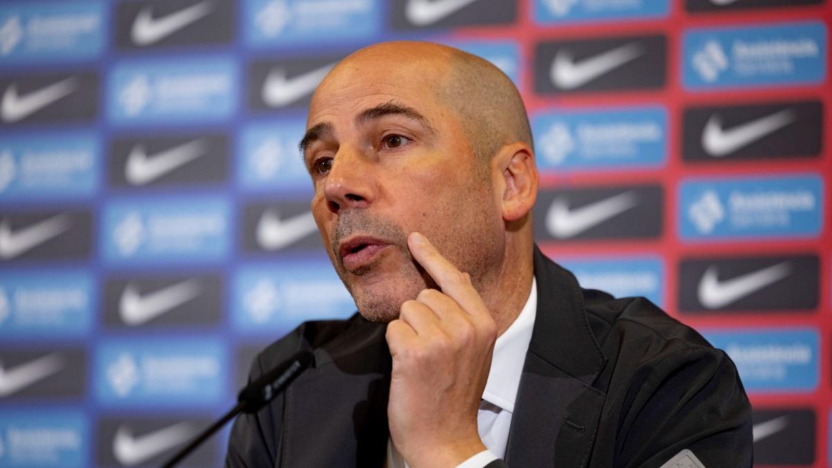 Joan Peñarroya, durante la rueda de prensa previa al desplazamiento a Gran Canaria