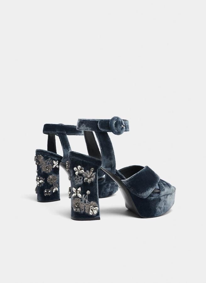 Zapatos de fiesta: las plataformas de terciopelo