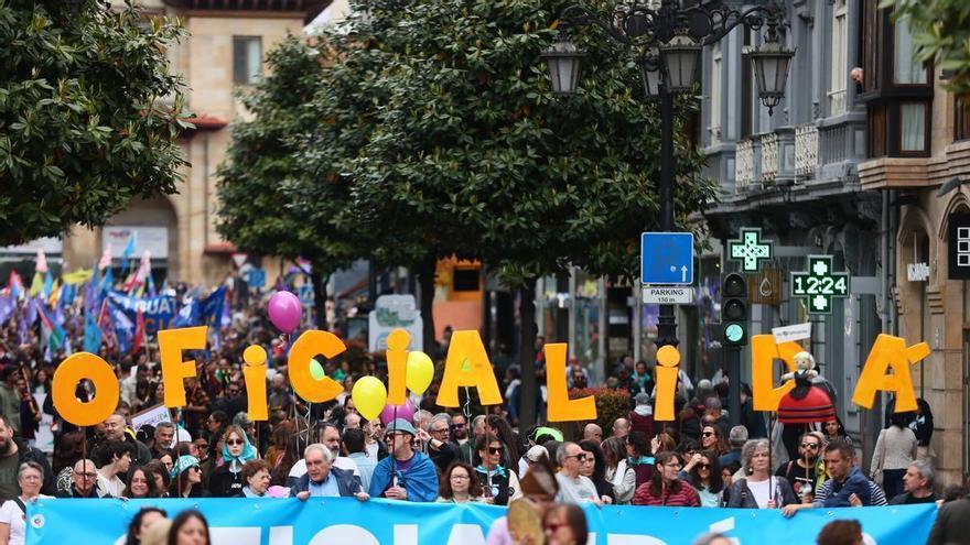Manifestación por la oficialidad del asturiano