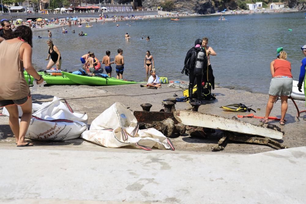 Portbou du a terme amb èxit la neteja anual del fons marí.